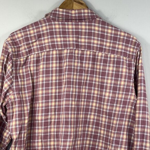 Patagonia Rose Mauve Pink Organic Cotton Plaid Flannel Shirt Size L Large - Picture 11 of 13